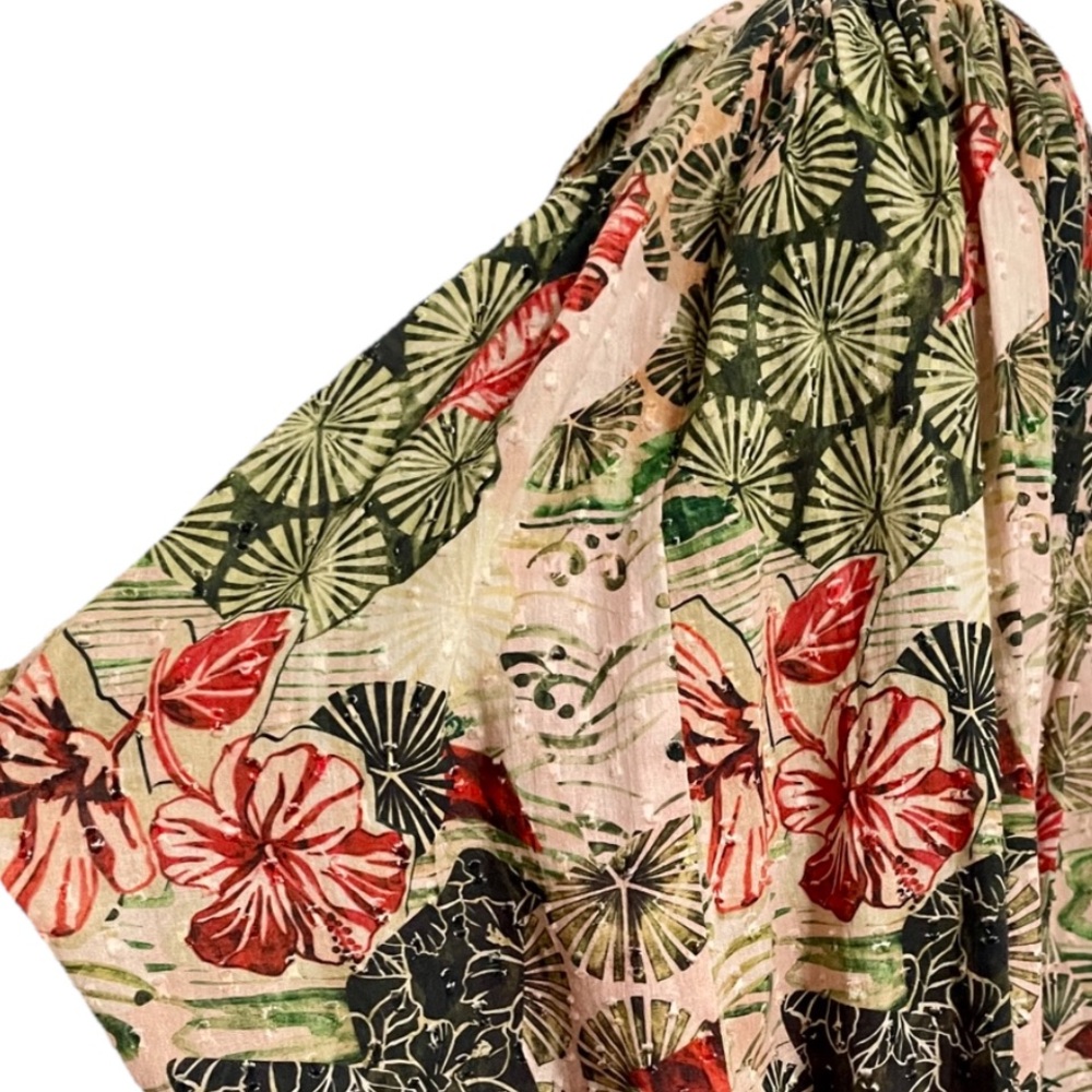 CHUFY My Aussie Days DESERT Flower Print Pleated BOHEMIAN Blouse Peasant TOP S/M - Picture 15 of 16
